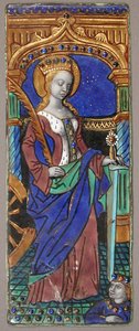 Drieluik paneel met Sint-Catharina, Frans, 15e-16e eeuw