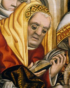 Priester met bril, detail van Besnijdenis van Christus