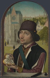 Portret van een jonge man, ca. 1480 door Master of the View of St. Gudule