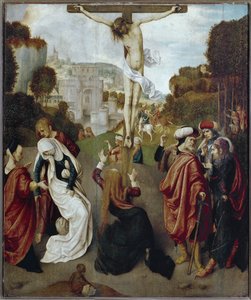 Kruisiging door Master of the Virgo Inter Virgines
