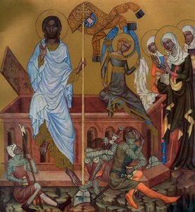 De opstanding van Christus door Master of the Vyssi Brod Altar