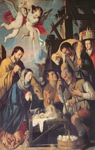De aanbidding van de herders door Mateo Giarte