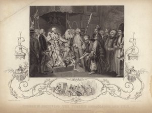 Koning George III ontvangt de Turkse ambassadeur en gevolg