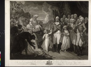 Markies Cornwallis met de twee Indiase prinsen