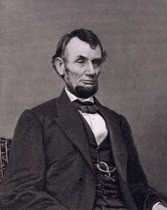 Abraham Lincoln, gegraveerd van een foto door William G. Jackman door Mathew (after) Brady