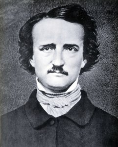 Portret van de Amerikaanse schrijver Edgar Allan Poe (1809 - 1849) foto door Brady in de 19e eeuw