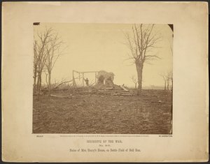 Ruïnes van het huis van Mrs. Henry, op het slagveld van Bull Run