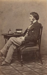 Carte-de-visite portret van Charles Sumner, 1860s door Mathew Brady