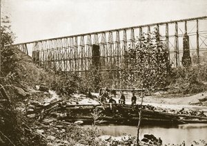 Falling Water Bridge, Nashville en Chattanooga Railroad, 1861-65