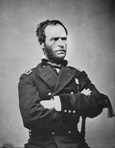 Generaal William T. Sherman (1820-91) door Mathew Brady