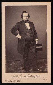 Portret van Stephen Arnold Douglas 1813-1861, voor 1861 door Mathew Brady