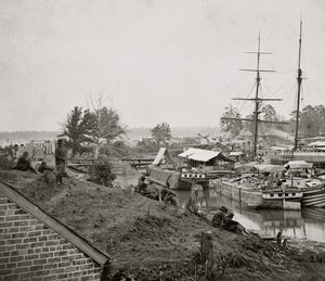 White House Landing aan de Pamunkey, 1862