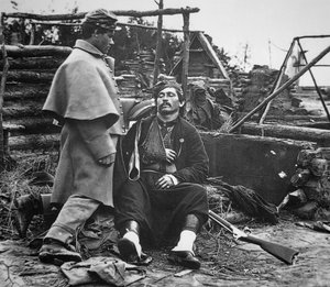 Gewonde soldaat van een Federaal Zouave-regiment, ca. 1865