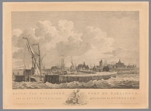 Haven van Harlingen door Mathias de Sallieth