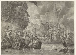 De Nederlandse aanval op de Medway en de verovering van de Royal Charles, 1667 door Mathias de Sallieth