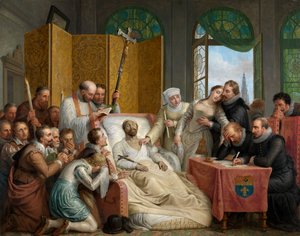 De Dood van Peter Paul Rubens door Mathieu Ignace van Bree
