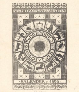 Omslag kalender 1896 door Mathieu Lauweriks