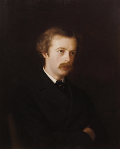 Portret van de dichter Arthur Symons 1865-1945, 1898 door Mathilde de La Tour Comtesse