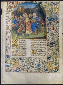 Blad uit een getijdenboek: Het verraad van Christus, ca. 1470-1485 door Maître François