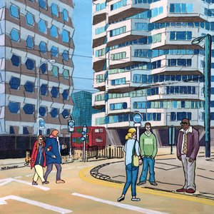 East Croydon, 2016 (gemengde techniek op paneel)
