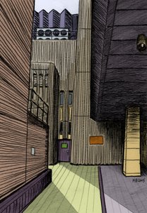 Hopton Street, SE1, 2015 (potlood, digitaal)