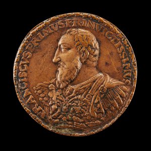 François I, 1494-1547, koning van Frankrijk 1515, waarschijnlijk 1538-1544 door Matteo dal Nassaro