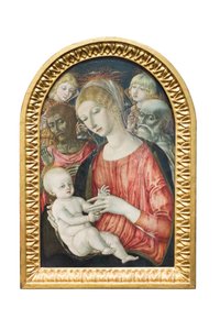 Madonna en Kind met engelen, Sint Johannes de Doper en Sint Hiëronymus