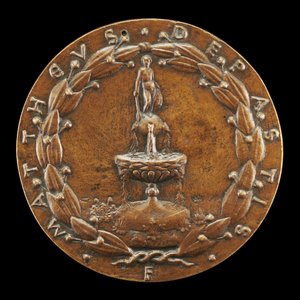 Fontein Bekroond door een Naakte Mannelijke Figuur