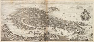 Panorama van Venetië. Uit Newe Archontologia cosmica door Johann Ludwig Gottfried, 1646
