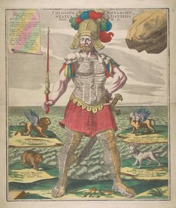 Colossus Monarchic. Statua Danielis, 1730 door Matthaeus Seutter