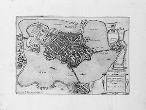 Mantua, 1629 door Matthaus Greuter