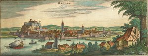Dubrovnik - Ragusa, Negroponte (uitsnede) door Matthaus Merian