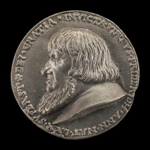 Friedrich de Oudere, 1460-1536, Markgraaf van Brandenburg-Ansbach 1486 [voorzijde], 1528 door Matthes Gebel