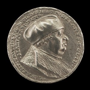 Lorenz Truchsess von Pommersfelden, 1473-1543, Decaan van de Kathedraal van Mainz [voorkant] door Matthes Gebel