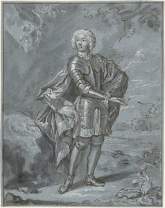 Portret van een onbekende man in harnas door Mattheus Verheyden