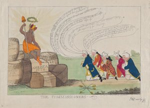 De commissarissen, 1 april 1778 door Matthew Darly