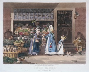 Londense Markt, een fruitverkoper, 1822 door Matthew Dubourg