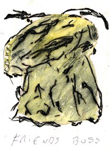 baas van vriend, 2021 (aquarel, pastel)