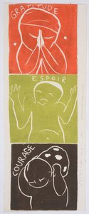 motto één, 2006 (linoleumsnede)