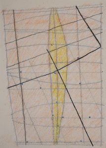 stick chart 3, 2014 (aquarelkrijt)