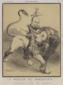 Een Bedelaar te Paard! of, Vertaald uit het Duits (kleur litho) door Matthew