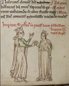 Frederik II en Isabella van Engeland Uit de Historia Anglorum, Chronica majora door Matthew Paris