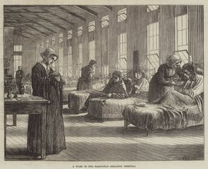 Een zaal in het Hampstead Smallpox Hospital