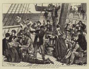 Aan Boord van een Emigrantenschip, Land, Ho!