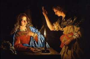 De Annunciatie, begin 17e eeuw door Matthias Stomer