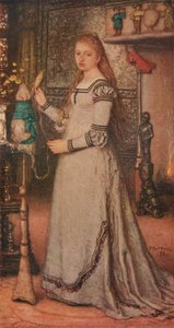 Meisje met een spinrok, ca. 1873