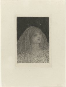 Vrouw met sluier door Matthijs Maris