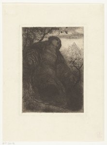 Vrouw onder een boom door Matthijs Maris