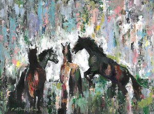 Expressieve wilde paarden door Matthys Moss