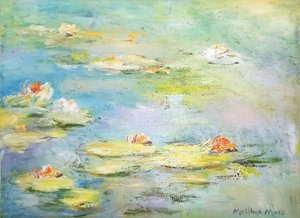 Vredige waterlelies door Matthys Moss